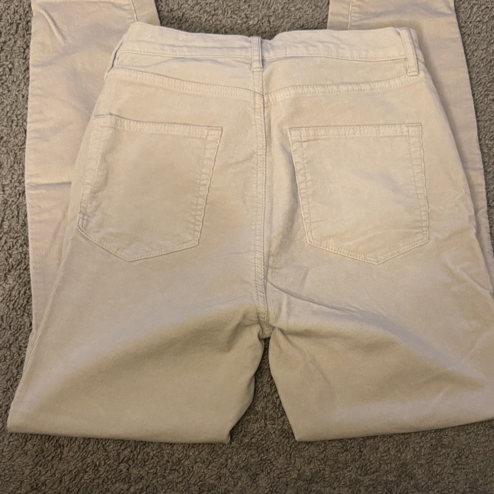 Women's Cream Corduroy Pants - Picture 10 of 11